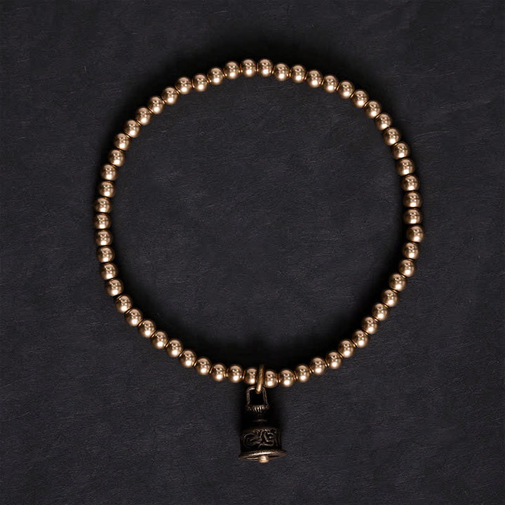 Buddha Stones Bracciale con ciondolo a campana e perline di rame - image 2