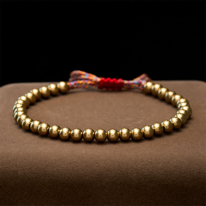 Buddha Stones Bracciale con perline di rame e filo rosso - image 4