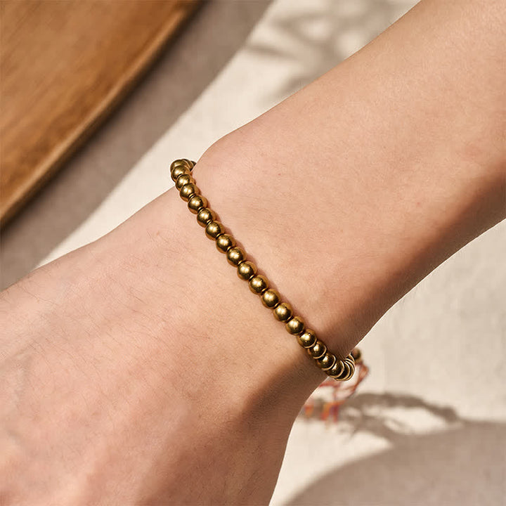 Buddha Stones Bracciale con perline di rame e filo rosso - image 8