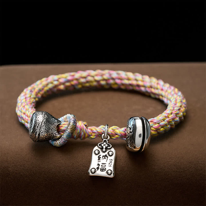 Buddha Stones Bracciale tibetano in rame con campanelle di loto, intrecciato a mano - 7,1–7,5 pollici (18–19 cm) - image 0