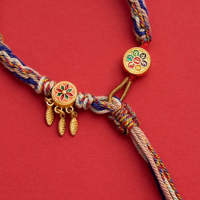 Buddha Stones Bracciale di protezione in stile etnico con cordino rosso a cinque colori - image 18