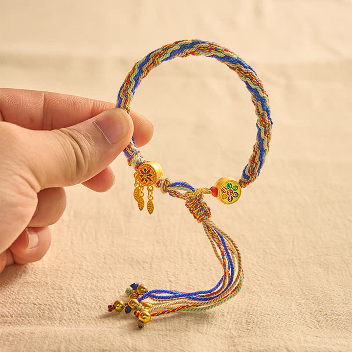 Buddha Stones Bracciale di protezione in stile etnico con cordino rosso a cinque colori - image 17