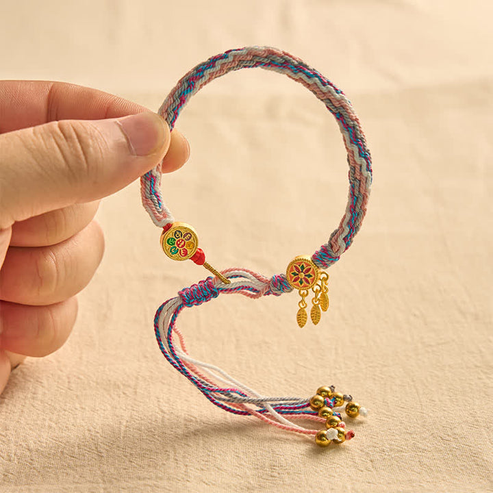 Buddha Stones Bracciale di protezione in stile etnico con cordino rosso a cinque colori - image 12