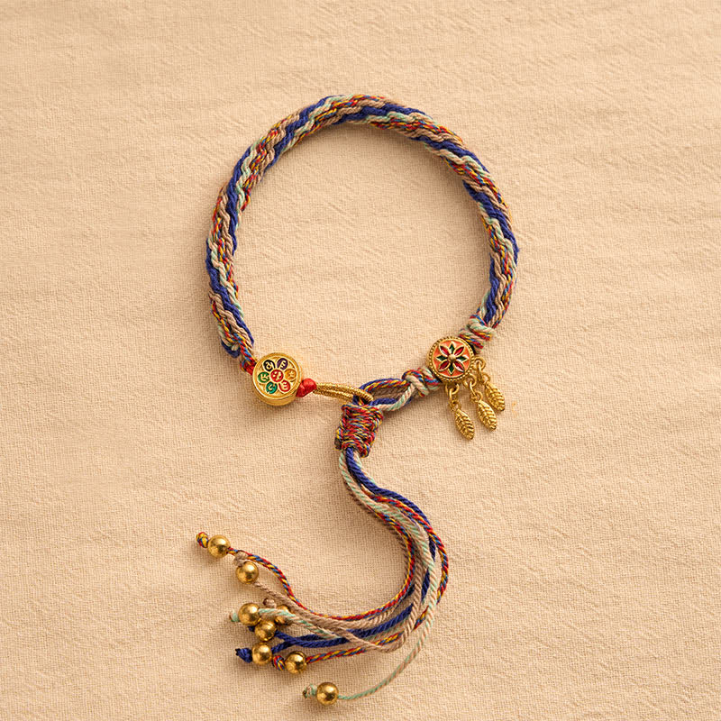 Buddha Stones Bracciale di protezione in stile etnico con cordino rosso a cinque colori - image 16