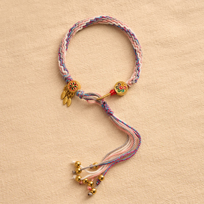Buddha Stones Bracciale di protezione in stile etnico con cordino rosso a cinque colori - image 11