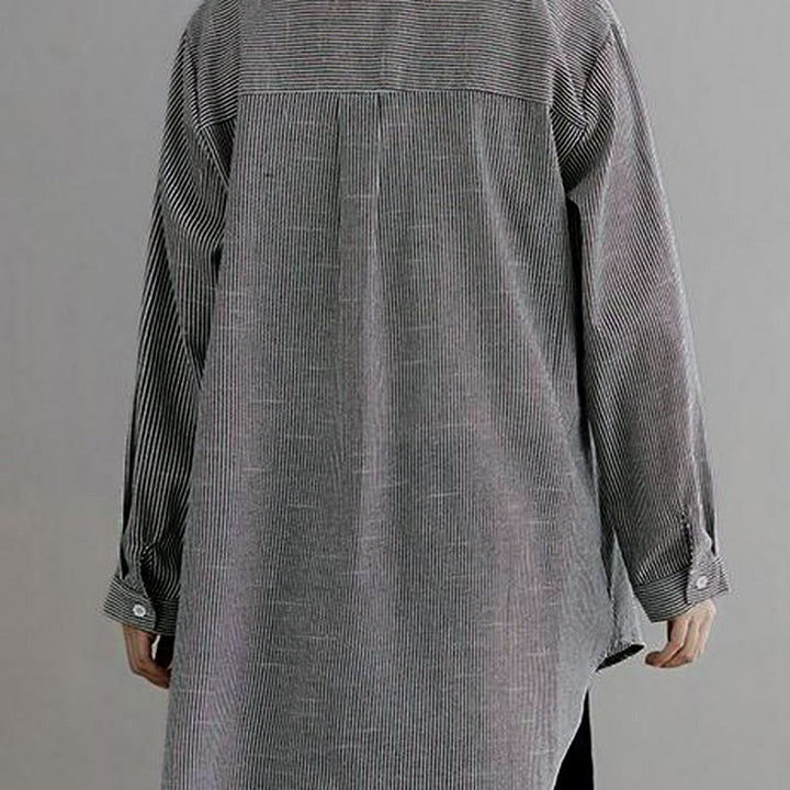 Buddha Stones Camicie da donna a maniche lunghe, stile vintage, con bottoni e stampa astratta di nuvole, perfette per primavera e autunno. - image 10