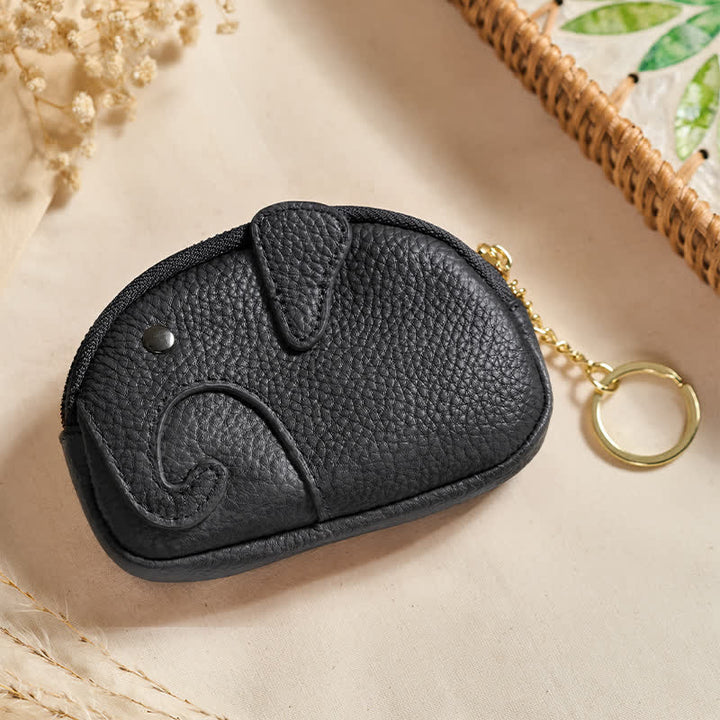 Buddha Stones Mini borsetta con cerniera in ecopelle con scritta "Elephant Wisdom" - Nero (circa 12,5 cm × 2 cm × 8,5 cm) - image 18