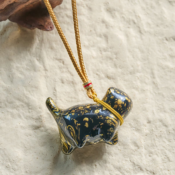 Buddha Stones Collana con ciondolo a forma di gatto e bilancia - image 3