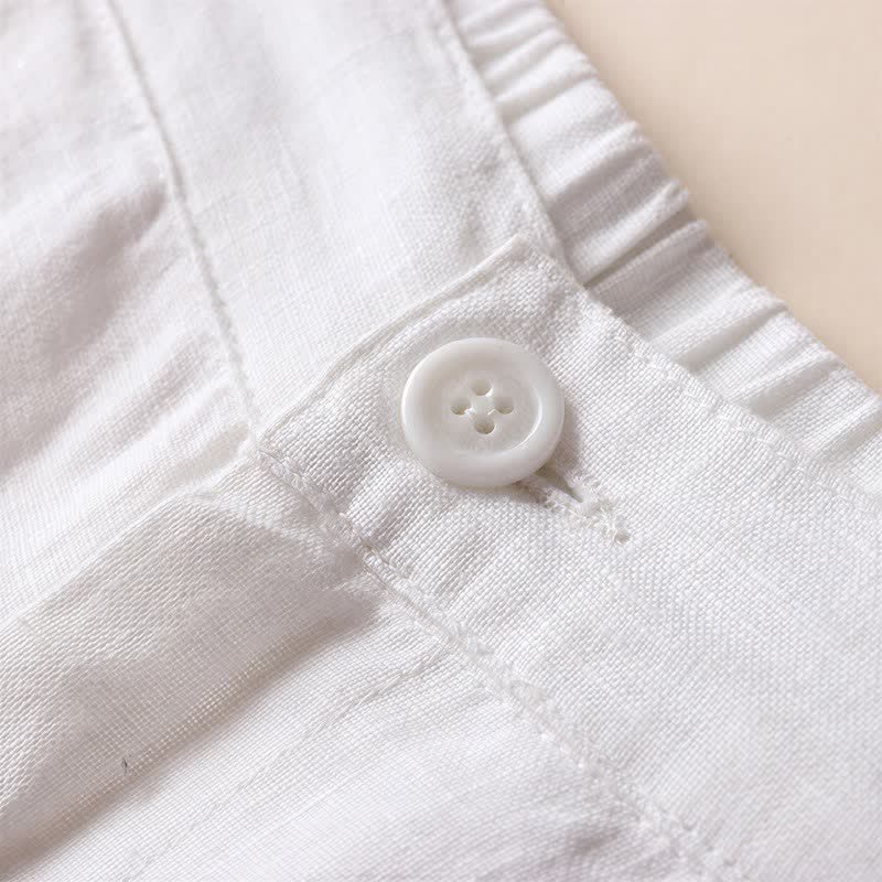 Pantaloni da donna a gamba larga con tasche, tinta unita, lunghezza 7-8, con stampa Buddha Stones Commute. - image 9