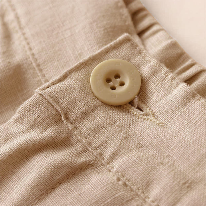 Pantaloni da donna a gamba larga con tasche, tinta unita, lunghezza 7-8, con stampa Buddha Stones Commute. - image 1