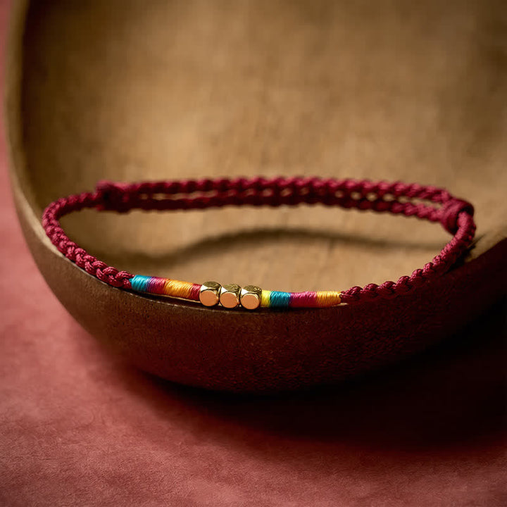 Buddha Stones Bracciale protettivo in argento sterling 925 con perline e cordino rosso - image 4
