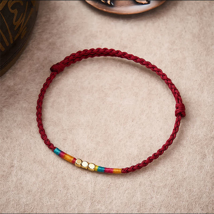 Buddha Stones Bracciale protettivo in argento sterling 925 con perline e cordino rosso - image 3