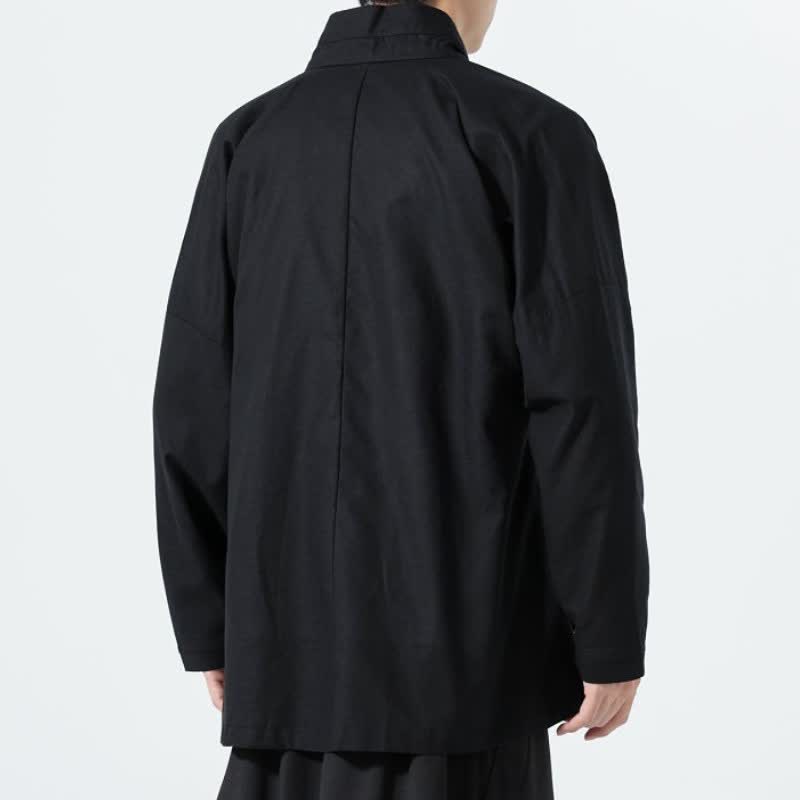 Buddha Stones Kimono da uomo a tinta unita, stile minimalista, con coulisse, per l'autunno. - image 8
