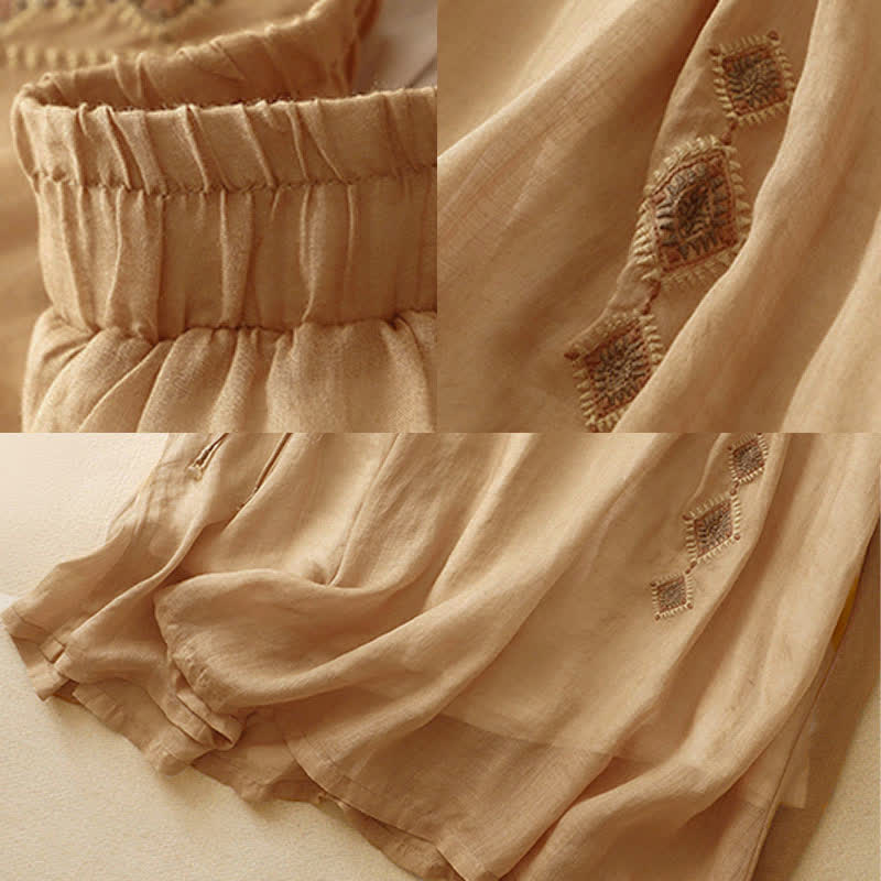 Gonna da donna di lunghezza 7-8 con ricamo etnico vintage a bottoni e motivo Buddha Stones. - image 10