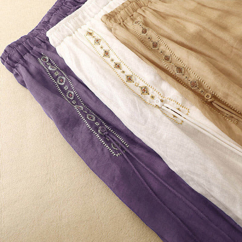 Gonna da donna di lunghezza 7-8 con ricamo etnico vintage a bottoni e motivo Buddha Stones. - image 16