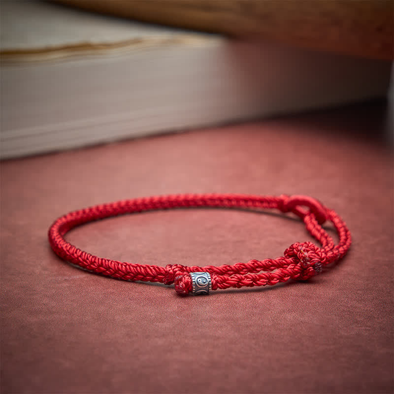 Buddha Stones Bracciale protettivo Yin Yang in argento sterling 925 con filo rosso - image 3