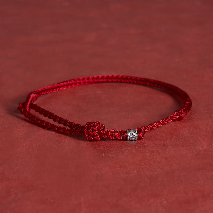Buddha Stones Bracciale protettivo Yin Yang in argento sterling 925 con filo rosso - image 2