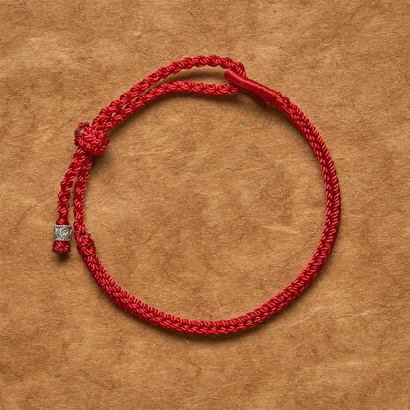 Buddha Stones Bracciale protettivo Yin Yang in argento sterling 925 con filo rosso - image 1