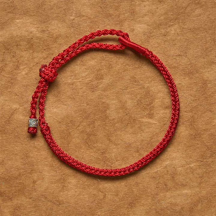 Buddha Stones Bracciale protettivo Yin Yang in argento sterling 925 con filo rosso - image 1