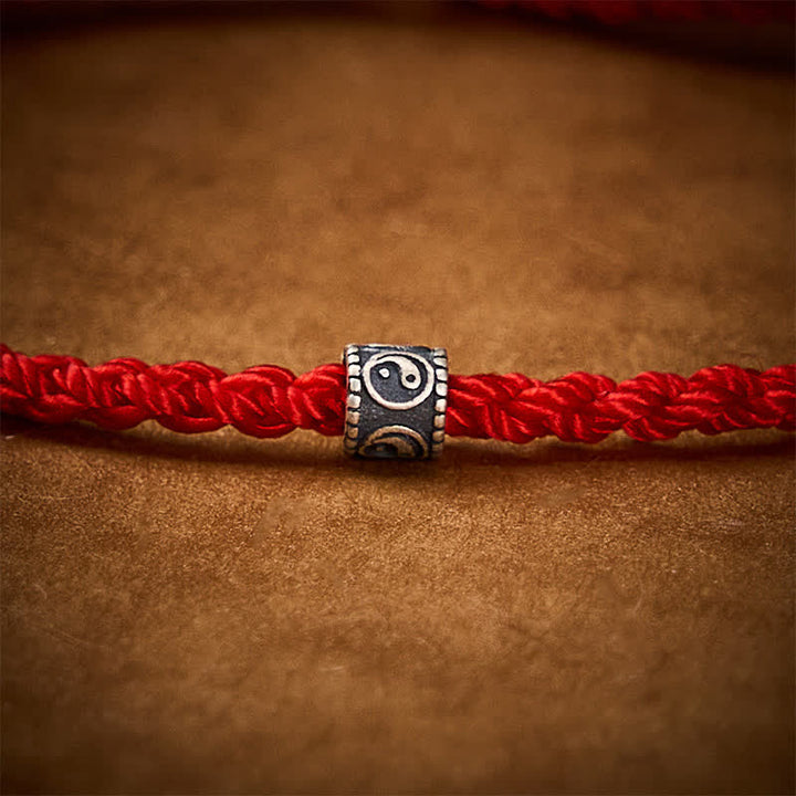 Buddha Stones Bracciale protettivo Yin Yang in argento sterling 925 con filo rosso - image 5