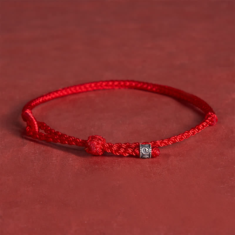 Buddha Stones Bracciale protettivo Yin Yang in argento sterling 925 con filo rosso - image 12