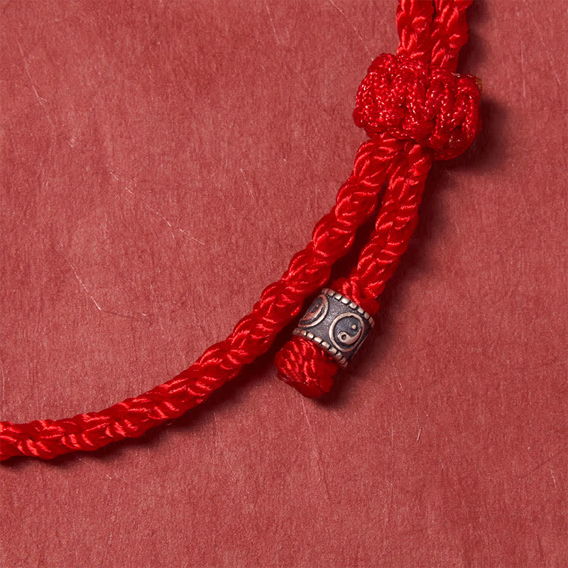 Buddha Stones Bracciale protettivo Yin Yang in argento sterling 925 con filo rosso - image 14