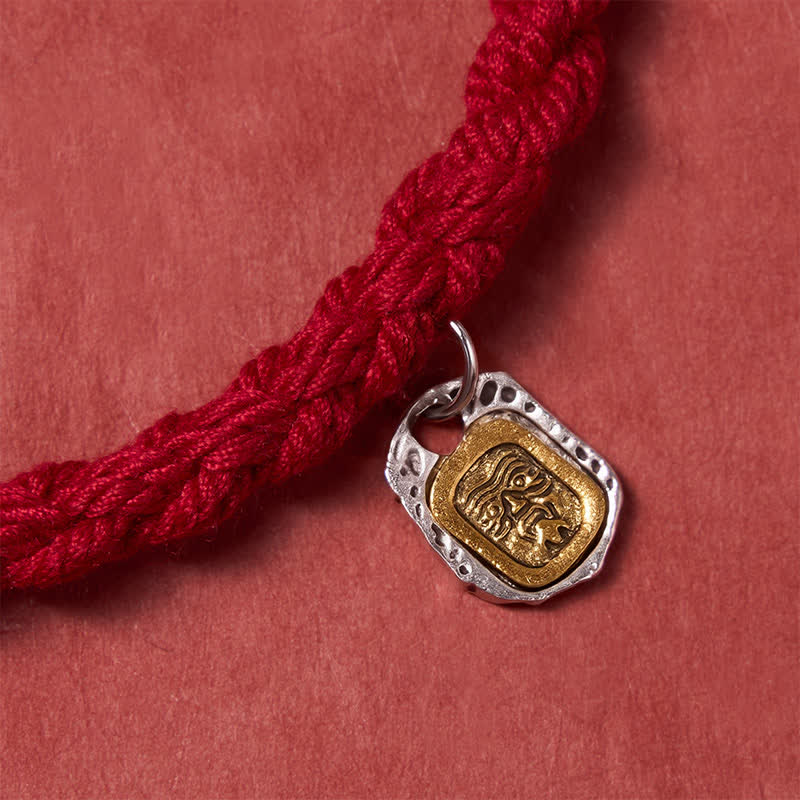 Buddha Stones Bracciale Harmonic Connection con dettagli in rame e filo rosso - image 5