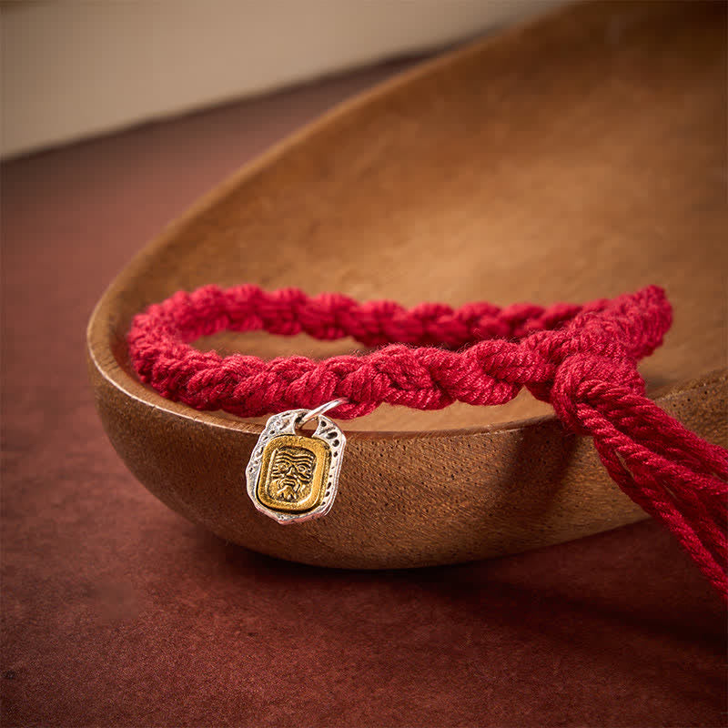 Buddha Stones Bracciale Harmonic Connection con dettagli in rame e filo rosso - image 1