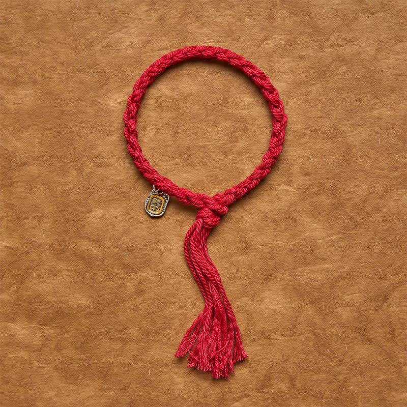 Buddha Stones Bracciale Harmonic Connection con dettagli in rame e filo rosso - image 2