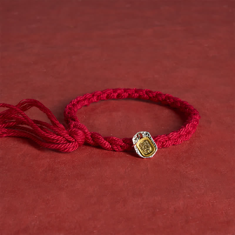 Buddha Stones Bracciale Harmonic Connection con dettagli in rame e filo rosso - image 4