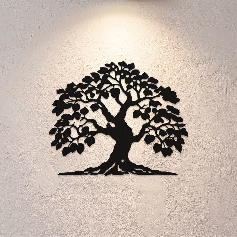 Buddha Stones Albero della Vita in Metallo, Silhouette dell'Unità, Ferro, Simboli Significativi, Decorazioni da Parete - image 0