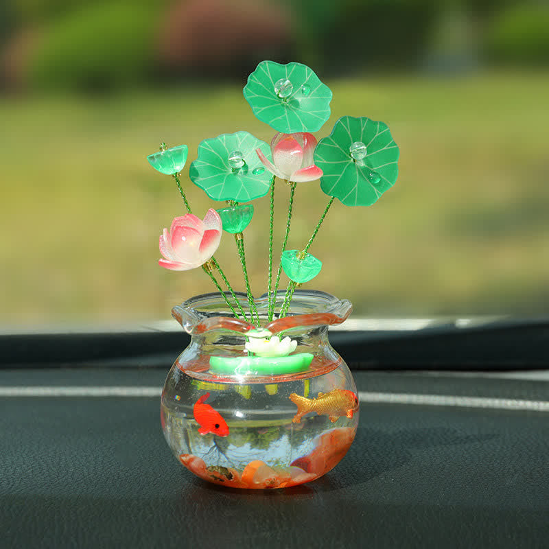 Buddha Stones Interni auto compatti Lotus Koi Fortune Bottle, decorazioni per uno stile di vita consapevole. - Pesce Koi (Fortuna ♥ Prosperità) - image 0