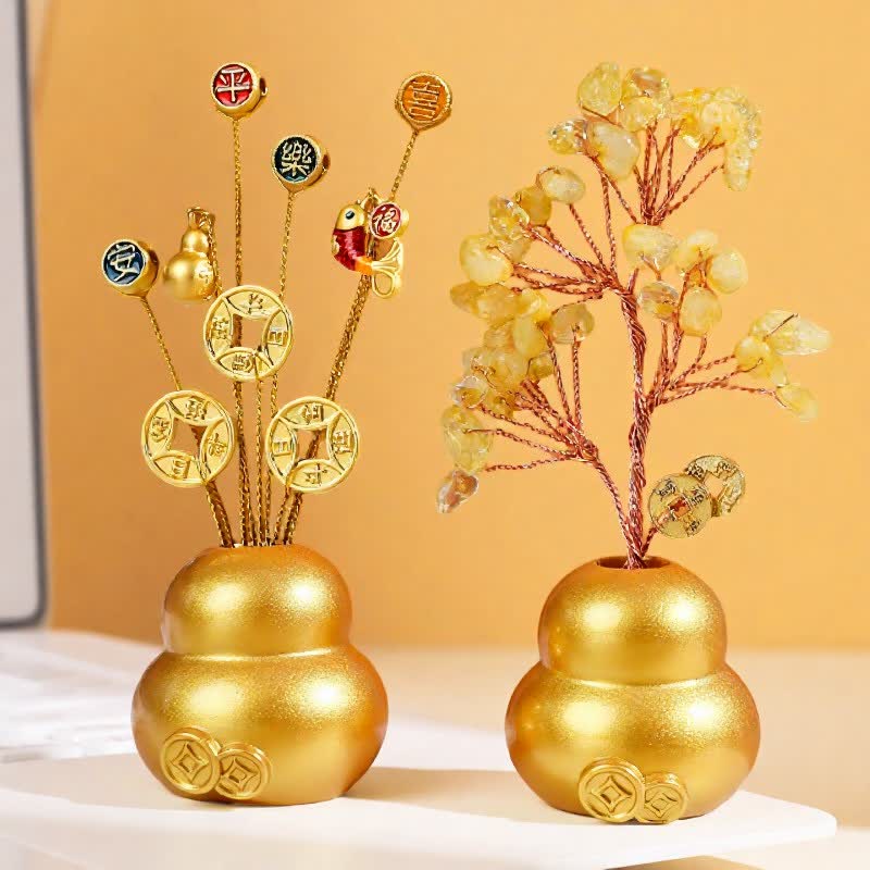 Buddha Stones Ciotola del tesoro a forma di lingotto d'oro, simbolo di buona fortuna e ricchezza da tavolo. - image 0
