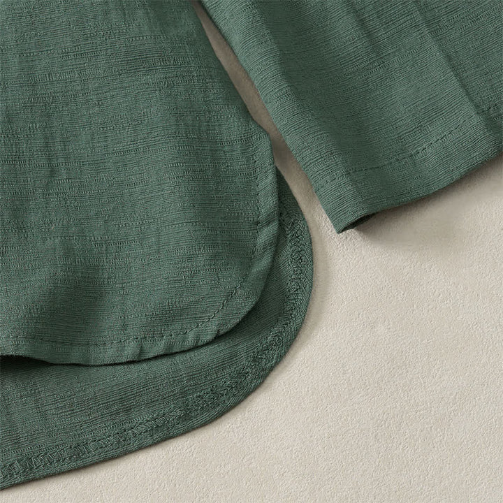 Camicia da donna a maniche lunghe in cotone tinta unita, stile Tang, con colletto alla coreana e stampa Buddha Stones, ideale per primavera e autunno. - image 6