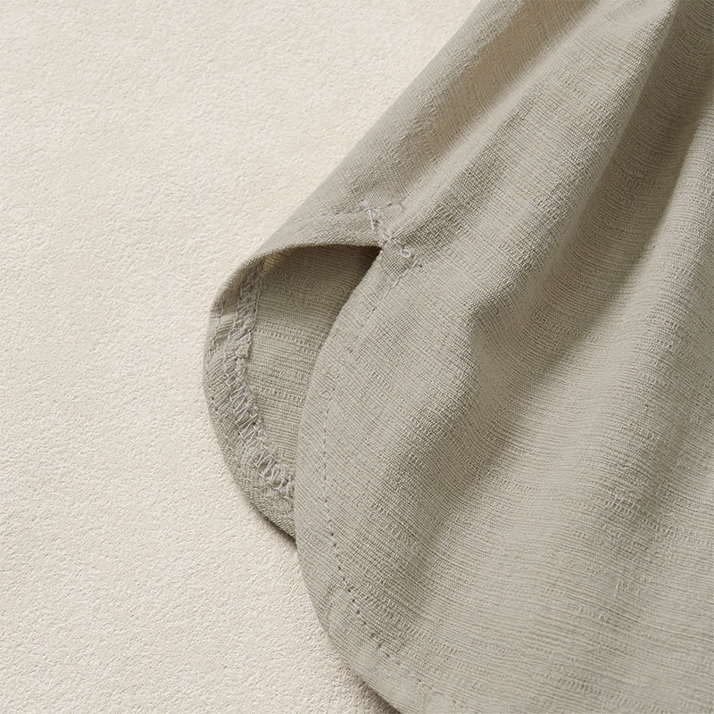 Camicia da donna a maniche lunghe in cotone tinta unita, stile Tang, con colletto alla coreana e stampa Buddha Stones, ideale per primavera e autunno. - image 15