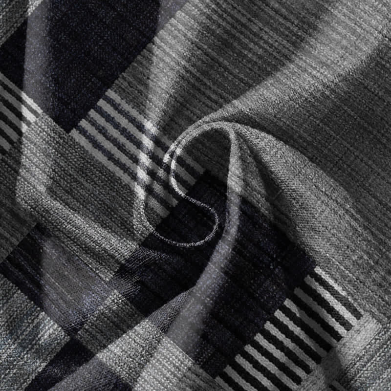 Buddha Stones Pantaloni harem da uomo in puro cotone con coulisse e tasche, motivo a quadri e righe patchwork. - image 17