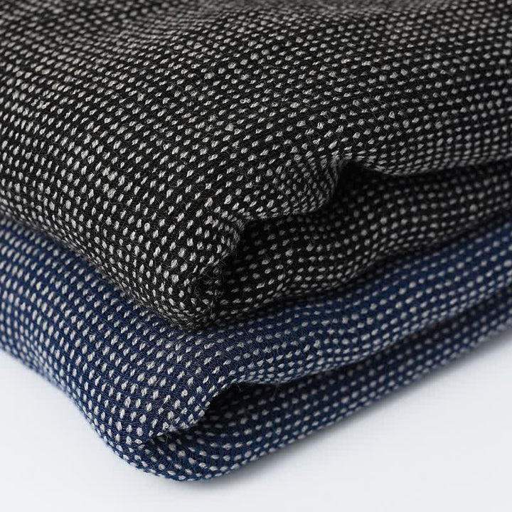 Buddha Stones Sciarpa da uomo bicolore con nappe, ideale per primavera e autunno. - image 13