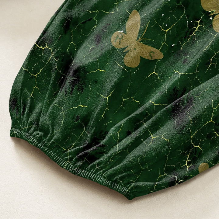 Buddha Stones Pantaloni harem da donna in cotone con elastico in vita e motivo a farfalle botaniche, con tasche laterali. - image 6