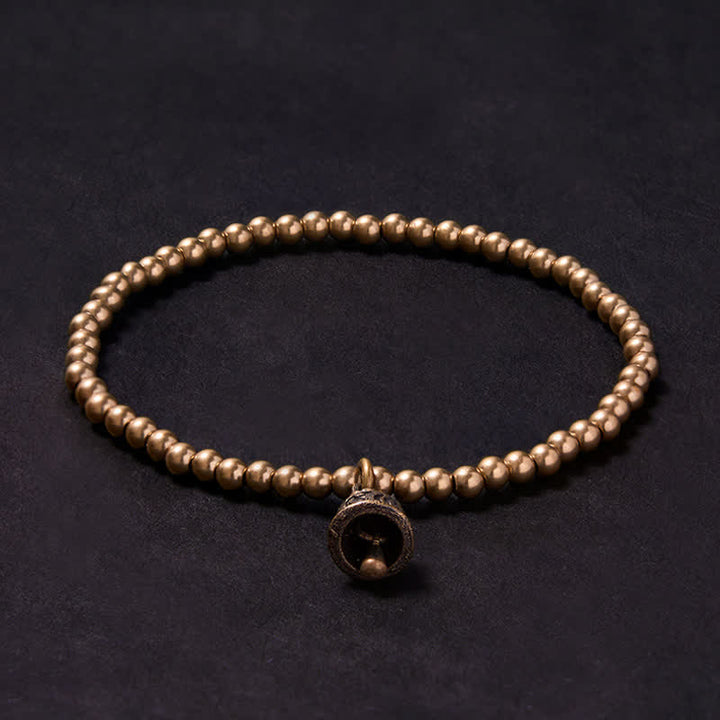 Buddha Stones Bracciale con ciondolo a campana e perline di rame - image 2