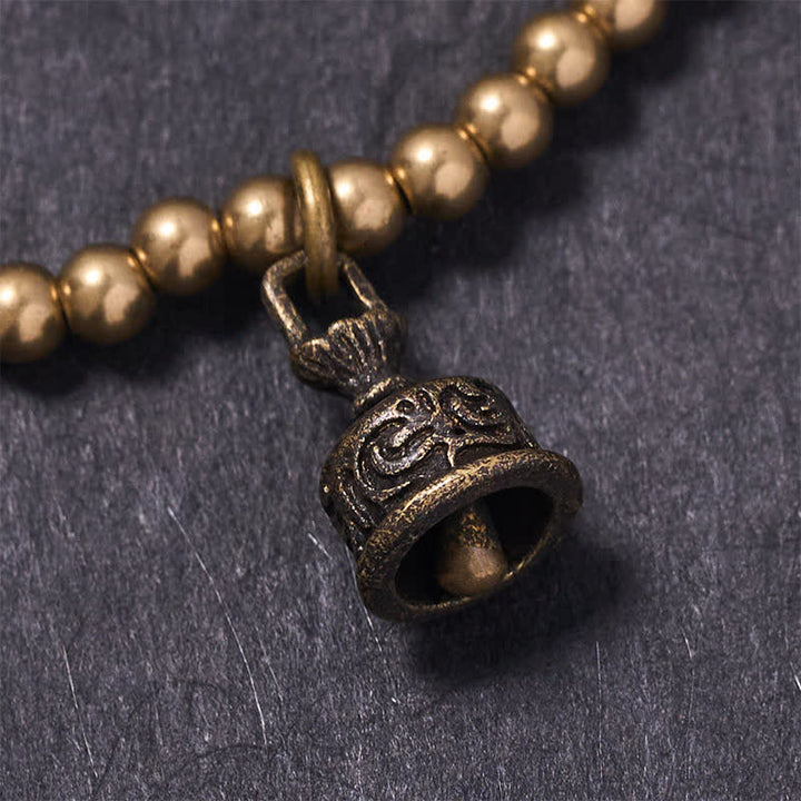 Buddha Stones Bracciale con ciondolo a campana e perline di rame - image 3