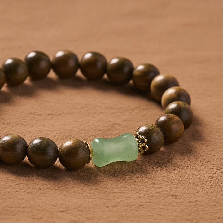 Buddha Stones Bracciale unisex in legno di ebano, sandalo verde con venature naturali. - image 13