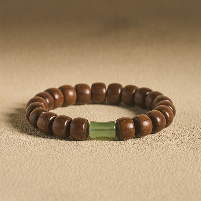 Buddha Stones Braccialetto vintage con ciondolo a forma di perla protettiva Abelia Biflora. - Legno di Abelia Biflora (Sicurezza ♥ Protezione) - image 0
