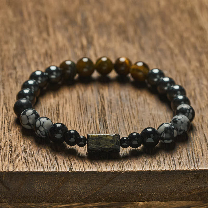Buddha Stones Bracciale con perline di ematite occhio di tigre - image 1