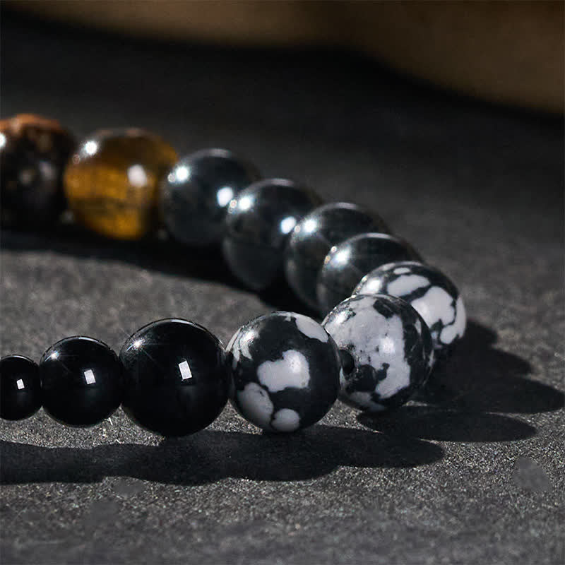Buddha Stones Bracciale con perline di ematite occhio di tigre - image 5