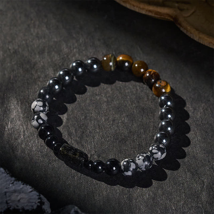 Buddha Stones Bracciale con perline di ematite occhio di tigre - image 2