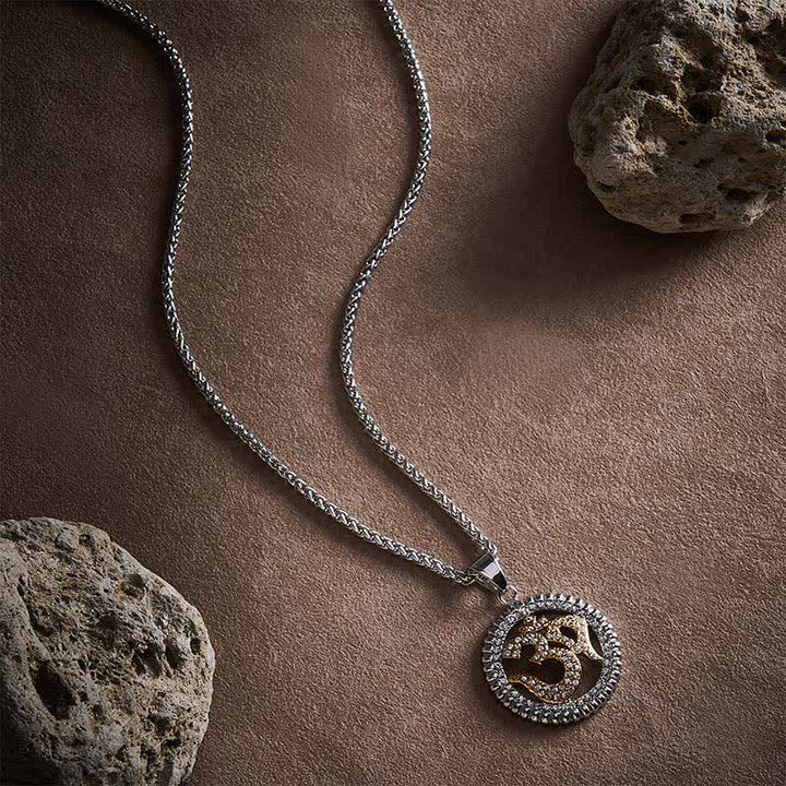 Buddha Stones Collana con ciondolo OM in acciaio al titanio per forza e consapevolezza - image 15