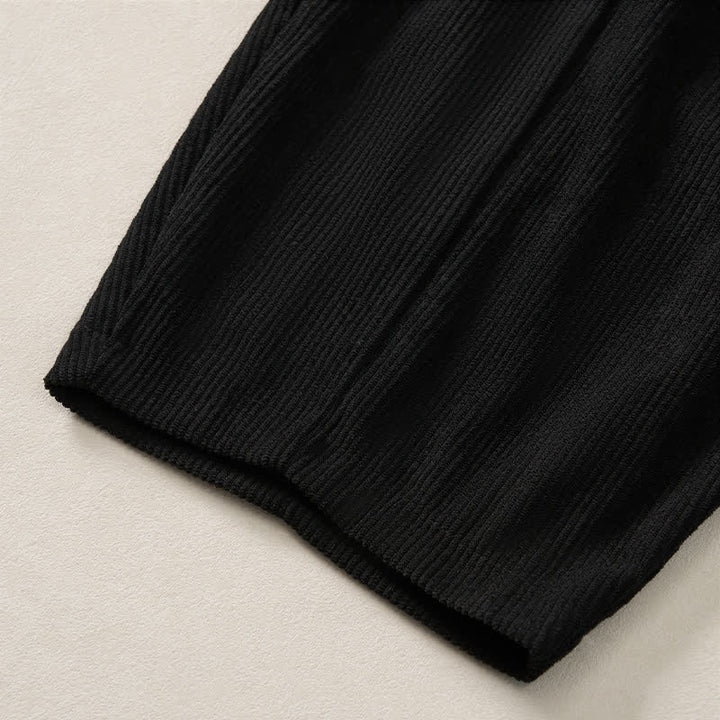 Buddha Stones Pantaloni corti da donna a tinta unita con coulisse, ideali per autunno/inverno, modello harem con tasche. - image 14