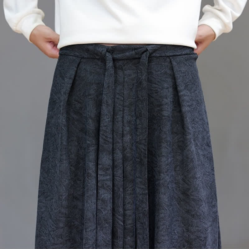 Buddha Stones Pantaloni da uomo a gamba larga in velluto a coste, stile vintage, con coulisse, per autunno/inverno. - image 19