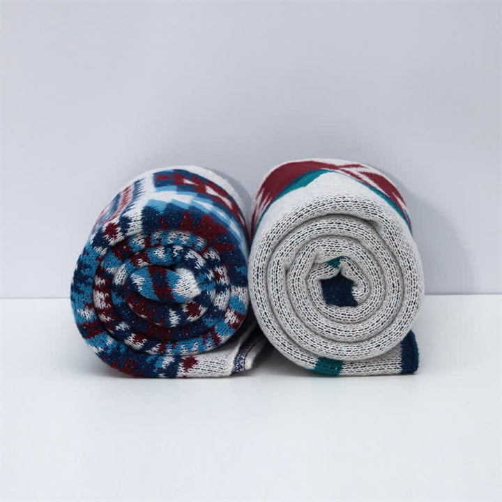 Buddha Stones Sciarpa da donna in maglia con nappe geometriche in stile boho, ideale per primavera/autunno. - image 10