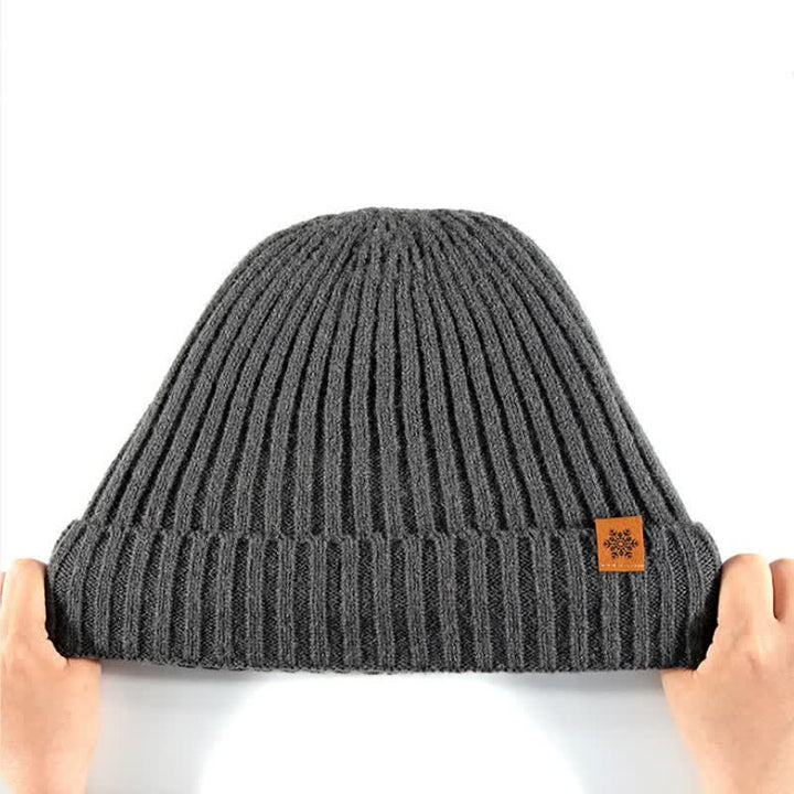 Buddha Stones Set regalo invernale coordinato da 3 pezzi in maglia a coste per uomo: sciarpa, cappello e guanti. - image 8